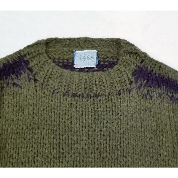 1965 BY ANNA BARTHELME handmade alpaca blend Italian knit sweater $628 OS - Picture 8 of 12